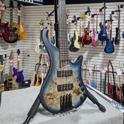 Ibanez EHB Ergonomic Headless Bass Guitar - Cosmic Blue Starburst Flat w/Gig Bag & PLEK*D #111 image 4