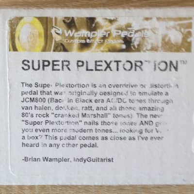 WAMPLER SuperPlex / Super Plextortion Distortion Pedal image 7