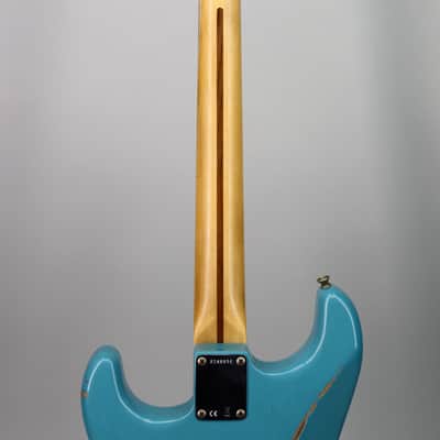 Fender Custom Shop Detroit Guitar Dealer Select '62 Strat Relic Faded Aged Taos Turquoise image 6