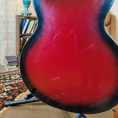 Jolana Spesial Tornado Vintage Electric Guitar Soviet USSR Tremolo bar 360 Strat Semi Hollow image 11