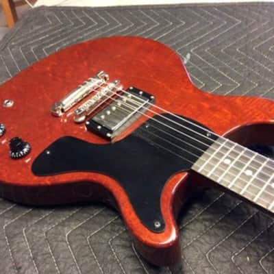 JamCity Guitars Les Paul Jr Double Cut  Faded cherry image 1