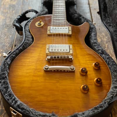 Scarce Epiphone Japan Les Paul Standard 2000 Figured Honeyburst Plaintop w/ Gibson Hardcase image 4