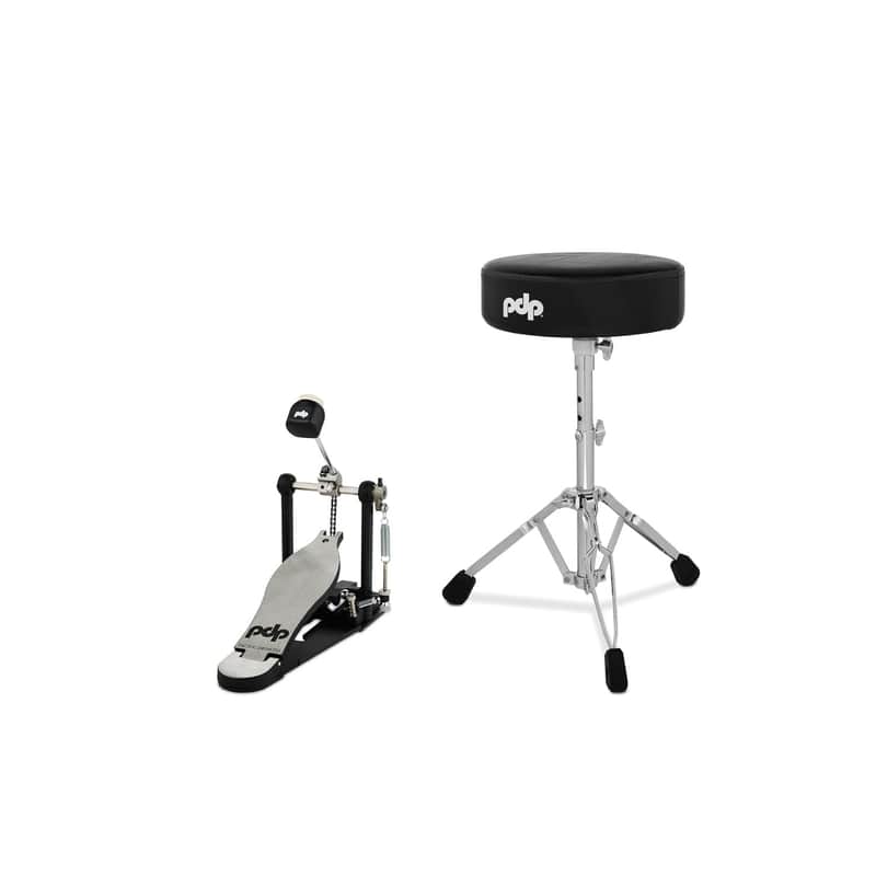 PDP 700 Series 2-Piece Hardware Pack: Single Pedal and Round-Top Throne image 1