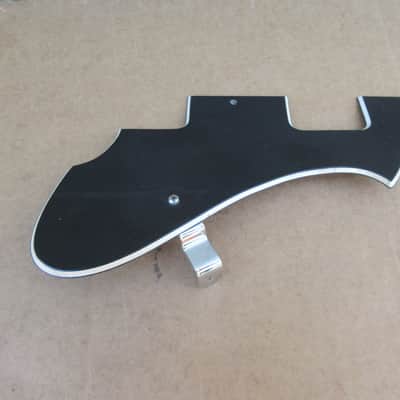 1960s Teisco Black Guitar Pickguard W Bracket Semi Hollow Archtop image 1