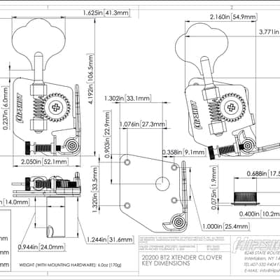 Hipshot BT2 Nickel Clover Key Bass Side image 4