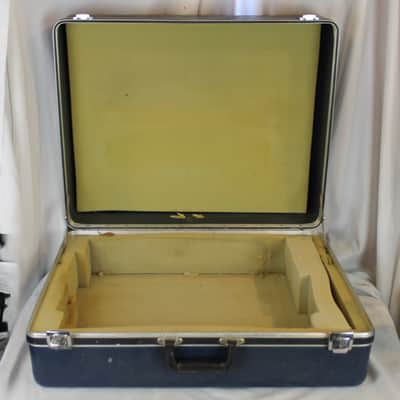 Vintage Dark Blue Italian Hard Case for Accordion 22" x 18.75" x 9.75" (55.75cm x 47.50cm x  24.75cm) image 2