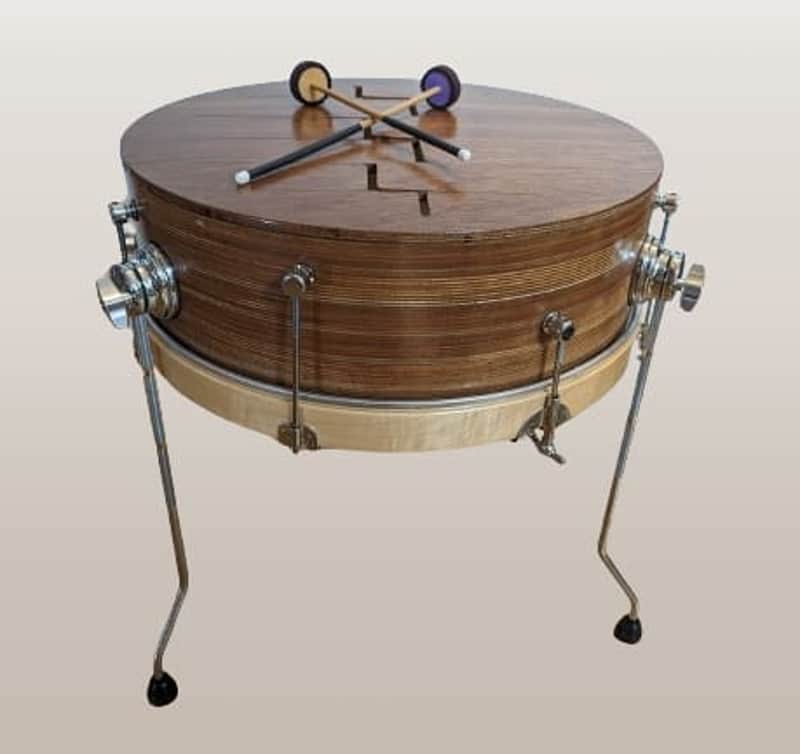American Percussion's 20"x 6" Okoume Mahogany Slit Marimba Snare Drum - will ship image 1