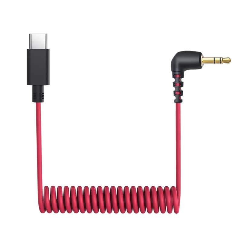 USB C to 3.5mm Microphone Cable for Rode Wireless Pro, Go 2, ME and Hollyland Lark M1 M2 150 Max Duo, Coiled Audio Patch Cable Mic Cord Compatible with iPhone 17 Pro Max 16e 15 Plus image 1