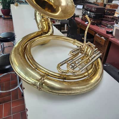 Very Good Used Yamaha YSH-411 Brass Sousaphone with Case and Mouthpiece image 1