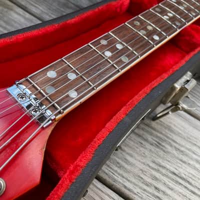 Vintage '60s Kustom K-200 trans red w/OHSC image 8