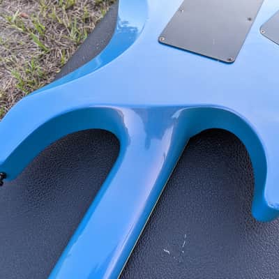 1987 Kramer Mach II Stagemaster Standard Flip Flop Blue W/OHSC Great Condition Overall image 18