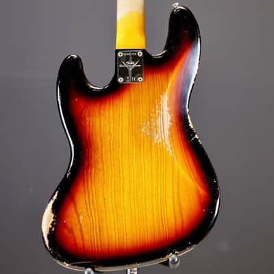 Fender Custom Shop 1961 Jazz Bass Heavy Relic 3A Rosewood Fingerboard 3-Color Sunburst image 8