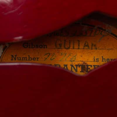 Gibson ES-335TDC Semi-Hollow Body Electric Guitar (1964), ser. #70716, original black hard shell case. image 11