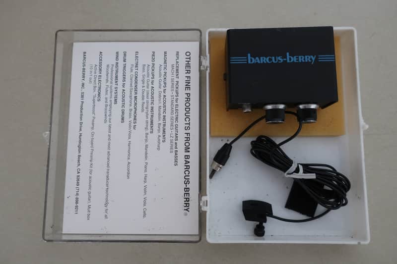 Barcus Berry Brasswind System Model 5300 Electret Microphone & Power Supply in Original Box Complete image 1