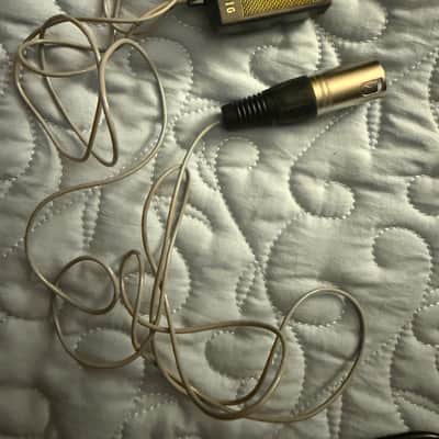 Grundig GM 1L Magnetic Harp XLR Mic Palm Tiny 1959 Gold Screen Grey Plastic image 2