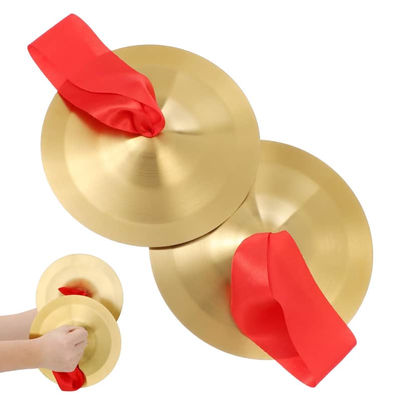 Alloy Cymbals Set Mini Marching Hand Cymbals for Drums Versatile Symbols Instrument for School Bands Professional Orchestras,19cm image 1