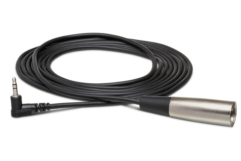 Hosa XVM-110M Right-angle 3.5 mm TRS to XLR3M Mic Cable image 1