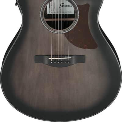 Ibanez AAM70CE Advanced Grand Auditorium Acoustic-Electric Guitar, Solid Spruce Top, Transparent Charcoal Burst image 1