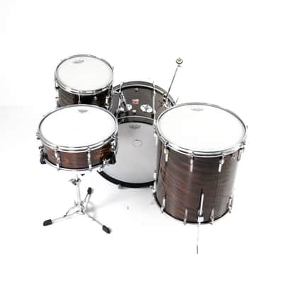 Premier Mahogany Duroplastic Kit with Royal Ace Snare 20,12,16,14 1960s image 4