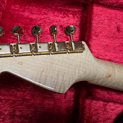 Fender Custom Shop Stratocaster 40th Anniversary Concert Limited Edition 1994 UK Exclusive ARTIST ONLY Eric Clapton Mark Knopfler Rory Gallagher George Harrison Keith Richards etc Ruby Red Ash Body Gold Hardware AAA Flame Neck USA American FSR Guitar image 23