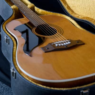 Vintage Left handed EKO Ranger 6 acoustic guitar with original case image 8