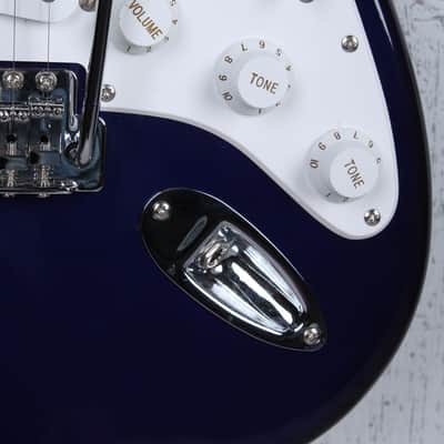 Fender® Squier Affinity SSS Stratocaster Electric Guitar Midnight Blue Strat image 3