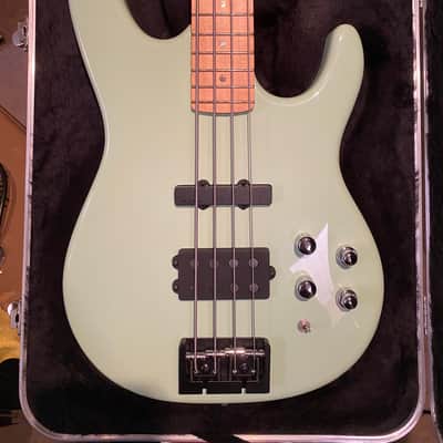 Carvin B4 Electric Bass 4 String  with Active Electronics!  AS~New and in Minty.  2005 - Sea Foam Green, Maple, Abalone, Custom Made cap'n Mike Model.  OHSC and all paperwork.  Killer Bass! image 6