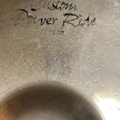 Zildjian 20" Z Custom Power Ride Cymbal 1990s image 3