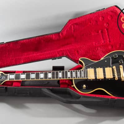 1992 Gibson Pre-Historic ’57 Les Paul Custom 3-Pickup Custom Shop Black Beauty w/ Chainsaw Case image 2