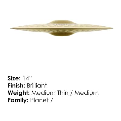 Zildjian Planet Z 14 Inch Hi-Hat Cymbals Pair image 3