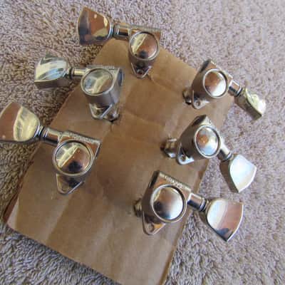 Grover Rotomatic Les Paul Tuners Nickel Plated W/Metal Keystone Buttons Fits Gibson Les Paul image 1