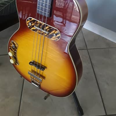 Left handed, Kay Pro Bass K162VHS 2019 - Honey Burst image 2