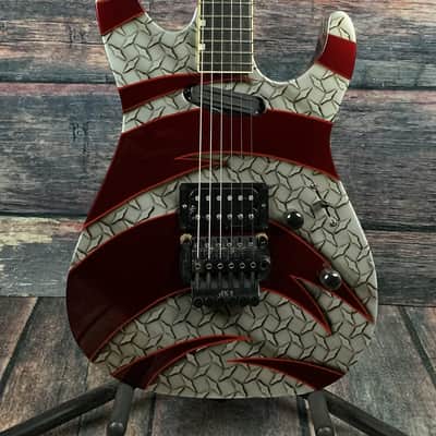 Late 80s ESP Mirage Deluxe 48th Street NY USA Custom Graphic Sinclair Floyd Electric Guitar with ESP Case image 4