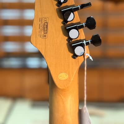 Cordovox Strat Style Electric Guitar - Red satin image 5