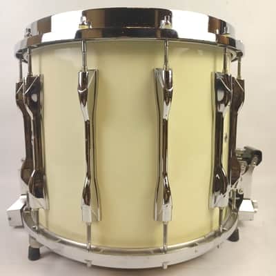 Yamaha 12x14"Field Corps Marching Snare Drum White Japan Die-Cast Rim 80s MS8014 image 7