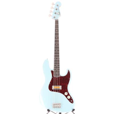 Fender Certified Pre-Owned Gold Foil Jazz Bass, Ebony Fingerboard, Sonic Blue (O12) (09859) image 5