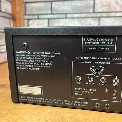 Carver TFM-55 Stereo Power Amplifier - Recent Service! image 13