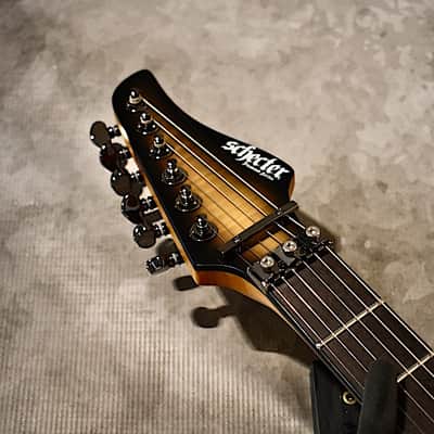 Schecter Left Handed Banshee Mach 6 FR S 2021 Ember Burst Lefty Guitar image 7
