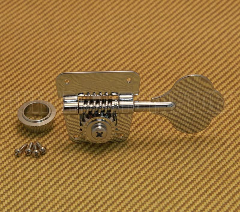 007-6568-000 (1) Chrome 70s Style Fender Logo Bass Tuner image 1