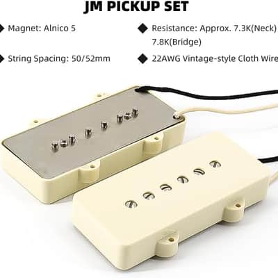 Loaded Guitar Pickguard Prewired Wiring Harness for Jazzmaster Electric Guitar with JM Pickups (Black) image 3