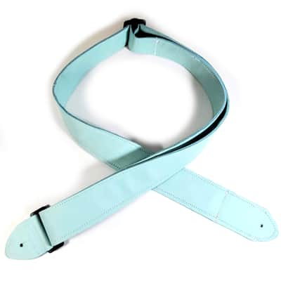 Light Blue Leather Premium Leather Guitar Strap- Mint Leather Guitar Strap-100% Leather Guitar Strap- Acoustic, Electric Bass Guitars image 5