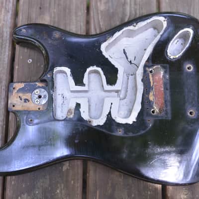 1972 Vintage Fender Stratocaster 3-Bolt Body Original BLACK 1970's Strat Guitar image 8
