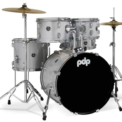 PDP Centerstage 5-Piece Drum Set w/ Hardware, Cymbals & Throne - Diamond (PDCE2015KTDW) image 7