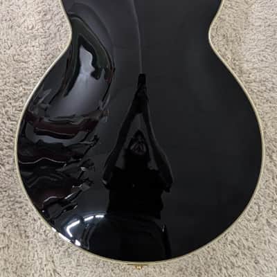 D'Angelico Excel SS Semi-Hollow Body Electric Guitar with Hard Case, Solid Black image 4