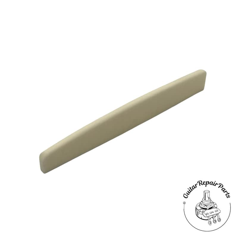 Bone Saddle For Acoustic Guitars 69.8mm x 2.4mm x 10.5mm - Bleached Bone image 1