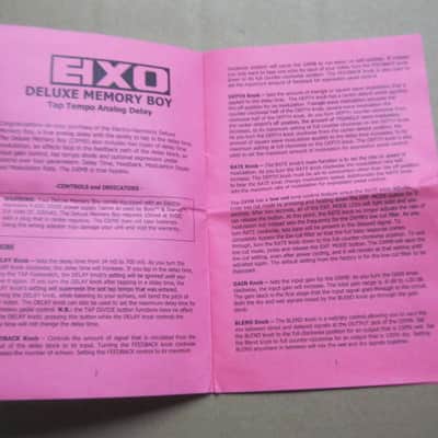 visibly used condition genuine Electro-Harmonix EMPTY CARDBOARD BOX + original Owner's Manual and original Warranty & Registration paperwork ONLY for EXO Deluxe Memory Boy (NO pedal, NO power supply) 2010s- 2020s (specifically from 2013) image 21