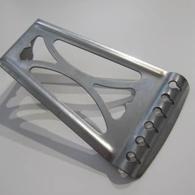 Harmony & Silvertone Flat Top Guitar Tailpiece Authentic Vintage Part Circa-1950s-1960s-Chrome image 2
