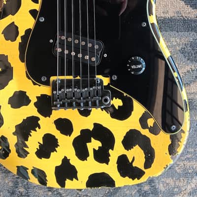 Friedman USA Custom Shop Vintage S Strat Guitar in Yellow & Black Leopard with extras image 6
