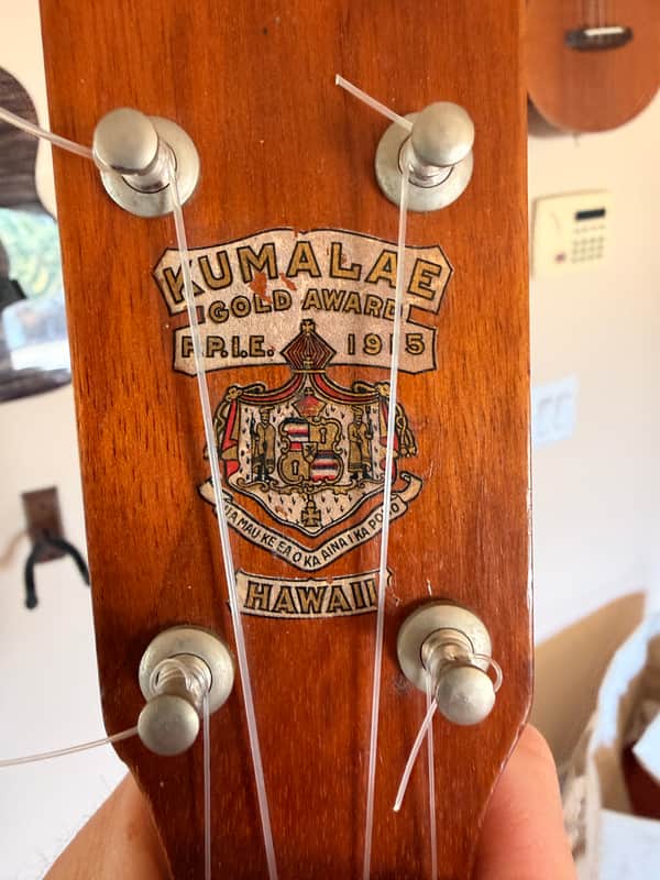 vintage 1919-22 Kumalae Style 1 Hawaiian Koa Soprano Ukulele, Gold Award Era c. 1919-1922