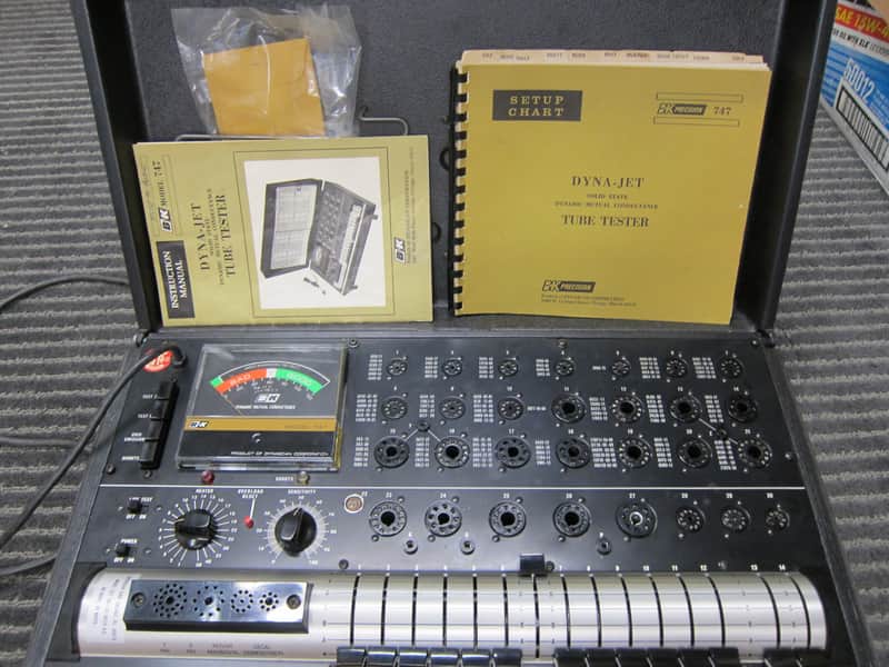 B&K 747 Tube Tester, Top Line Manuals, Mutual Conductance, USA,  NICE Black image 1